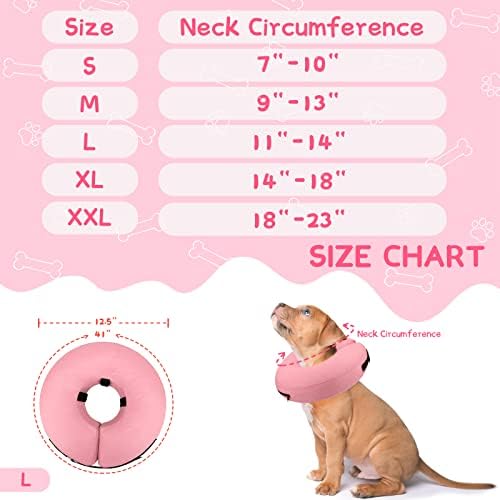 Supet Inflatable Dog Cone Collar Alternative After Surgery, Dog Neck Donut Collar Recovery E Collar to Stop Licking, Soft Pet Cone for Small Medium Large Dogs - Image 6