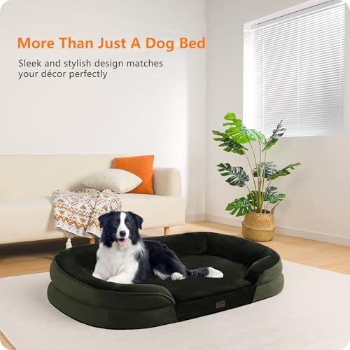 Dwanton Orthopedic Waterproof Large Dog Bed Sofa, Gel Memory Foam, 38" - Image 2
