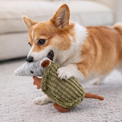Hollypet Armadillo Squeaky Puppy Dog Toys for Small Medium Dogs, 8" - Image 7
