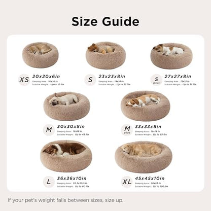 Bedsure Calming Dog Bed Medium Size Dog Donut Washable Pet Bed,30ins Black - Image 5
