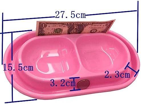 Cat Kitten Dish Dog Puppy Feeder Pet Bowl 3 Colors New Pink - Image 2