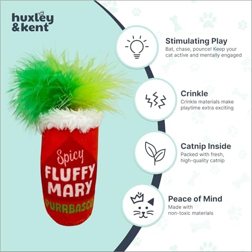 Huxley & Kent Plush Crinkle Catnip Cat Toy, Fluffy Mary, Large - Image 4