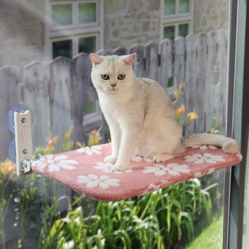 Cute Cat Window Perch, Foldable Cat Window Hammock, Pink by Yaning