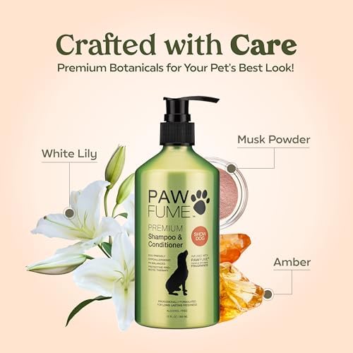 PAWFUME Deshedding Dog Shampoo and Conditioner, Show Dog, 1-Pack - Image 4