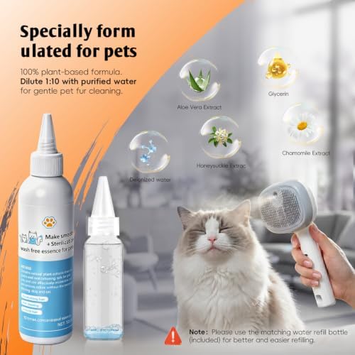 4 In 1 Cat Steam Brush for Grooming, Shedding, Massage, Bathing,Anti-Static - Image 5