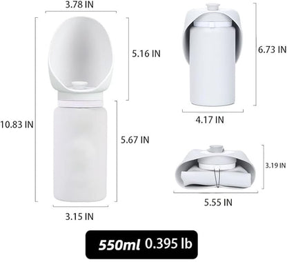 Collapsible Portable Dog Water Bottle & Bowl – Leak-Proof Pet Water Bottle for Dogs, Travel & Walking Accessory