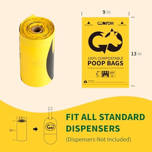 Certified Home Compostable Dog Poop Bags, 270 Extra Thick Bags (18 Rolls) - Image 2