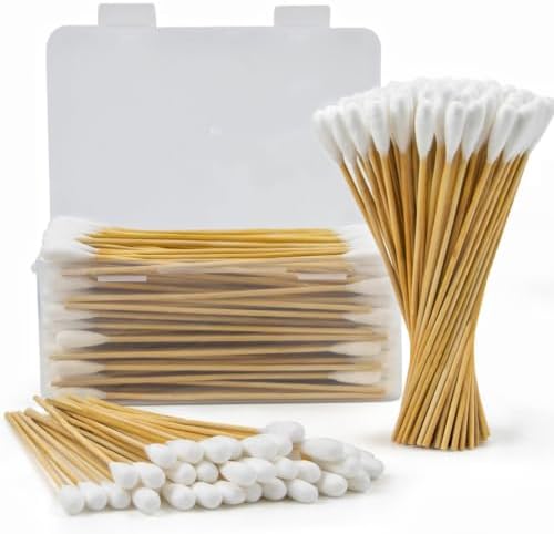 6" Large Cotton Dog Ear Swabs in Box, 200pcs Buds for Dog Ear Cleaning Care by OWNWISE