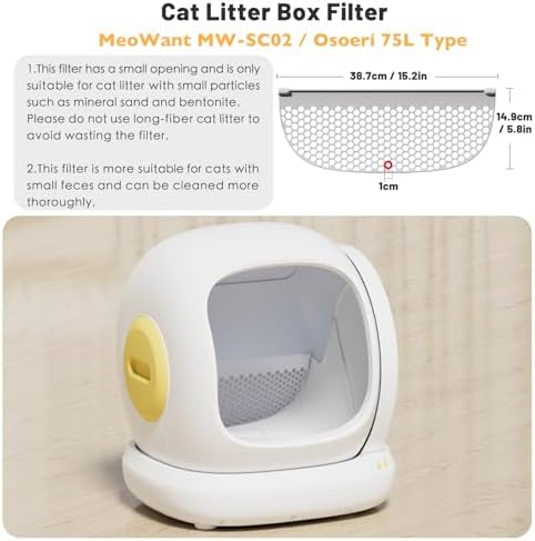 SAROSORA Cat Litter Sifter Exclusive for MeoWant Self-Cleaning Cat Litter Box (for Model : MW-SC02) - Image 2