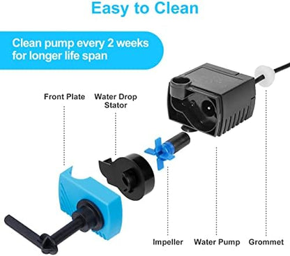 SP-400LV Cat and Dog Water Fountain Pump with Grommet,USB Replacement Pump for Original Mini Pet Fountain - Image 2