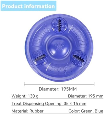 2Pcs Dog Frisbee with Treat Holes,8'' Soft TPR Flying Disc Chew Toy for Dogs, Treat Dispensing Fetch Toy for Outdoor Play & Exercise, Stress Relief Dog Toy(Purple ×1 + Green ×1) - Image 4