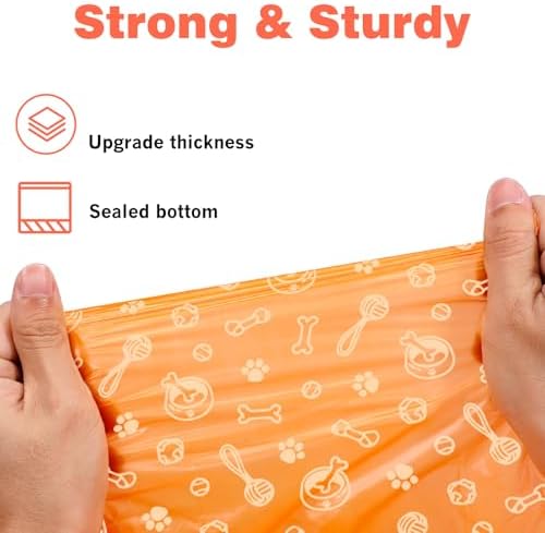Dog Poop Bags Rolls 240 PCS– Extra Thick Leak Proof 4 Color Mix with Holder - Image 4