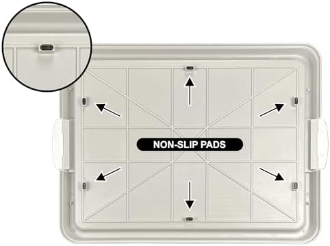 Dog Pee Pad Holder Tray, Puppy Potty Training, 22.5"x16.5", PP Plastic, Snap Lock, 4 Colors (Gray) - Image 4