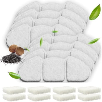 Veehoo 8 Pack Replacement Filters & Pre-Filter Sponges for 135oz Fountain by Veehoo