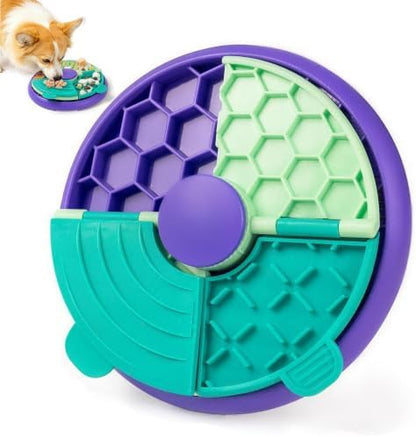 3-in-1 Slow Feeder Dog Bowl, Interactive Puzzle Feeder & Lick Mat by LiteRushx
