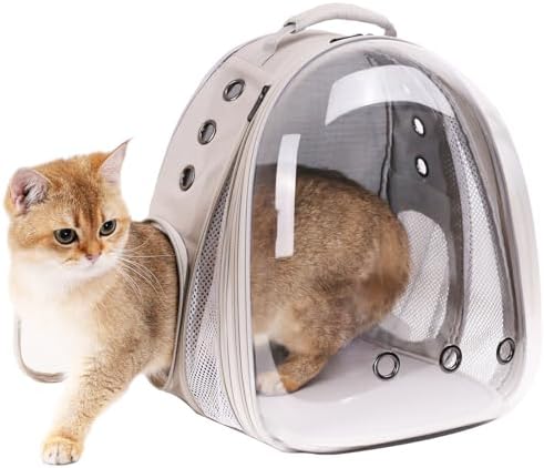 Front Expandable Cat Backpack, Fit up to 20 lbs, Space Capsule Bubble Window Pet Carrier Backpack for Large Fat Cat and Small Puppy - Image 6