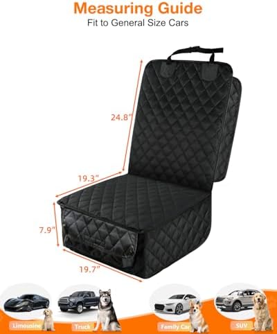 PETICON Dog Car Seat Covers, Full Protection Front Seat Car Cover for Cars and Nonslip Durable Pet Back Seat Bench Covers for Trucks, SUVs, Jeep, Bundle - Image 3