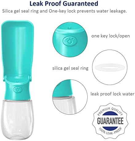 WePet Foldable Portable Dog Water Bottle Puppy Water Dispenser with Drinking Feeder, 12 OZ, High-Temperature Resistant Leak Proof for Pets Outdoor Walking, Hiking, Travel, Food Grade Plastic BPA Free - Image 6