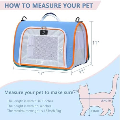 A 4 Pet Cat Carrier, Airline Approved, EVA Soft-Sided, Anti-Collapse - Image 2