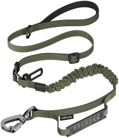Hotsky Tactical Bungee Shock Absorbing No Pull Dog Leash,Army Green,4-6FT by Hotsky