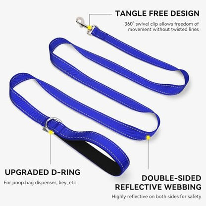 Joytale Reflective Dog Leash for Small Dogs, 6 FT x 3/4", Navy Blue - Image 5