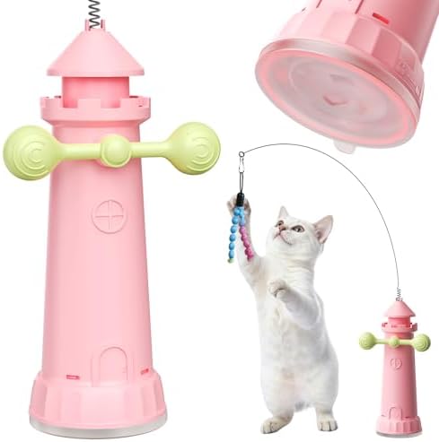 Interactive Cat Toys Play Chase Exercise, Powerful Cat Suction Cup Toy by Bobcow
