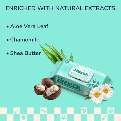 PWP1001A Biodegradable Dog Wipes for Grooming Paws and Body, Hypoallergenic Pet Wipes with Aloe Vera, Chamomile & Coconut Oil, Gentle Cleansing and Deodorizing, 100 Count - Image 5