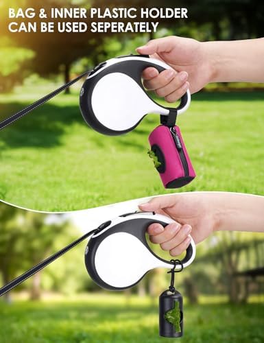 Gobeigo 2-in-1 Dog Poop Bag Holder【Easy Pull-Out Version】(Hot Pink) - Image 5