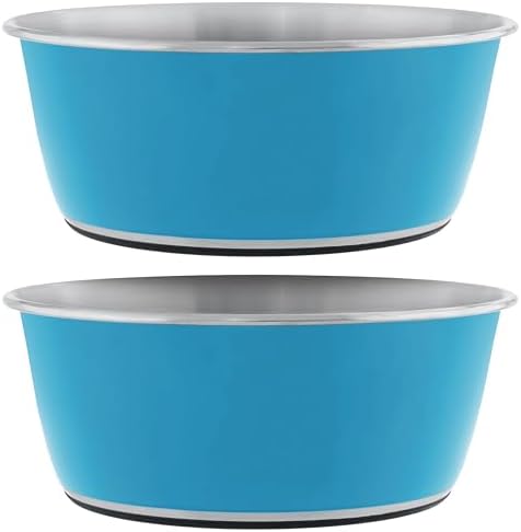 Master Pet Supply Stainless Steel Dog Bowls Set of 2 - True Blue, 128 Oz by MasterPetSupply