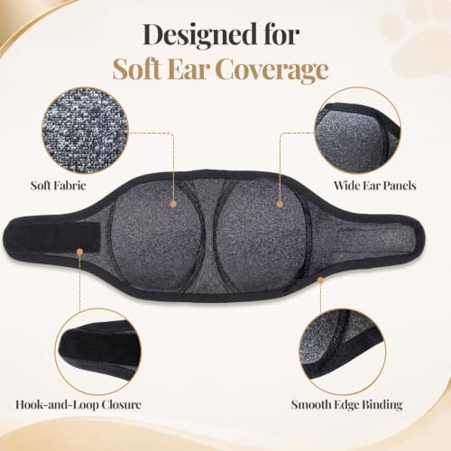 Dog Ear Wrap for Dogs, Post-Care Recovery Support Hood with Adjustable Fit, Soft Dog Ear Cover for Ear Hematoma Care, Helps Reduce Ear Flapping & Head Shaking, for Small, Medium & Large Breeds - Image 4