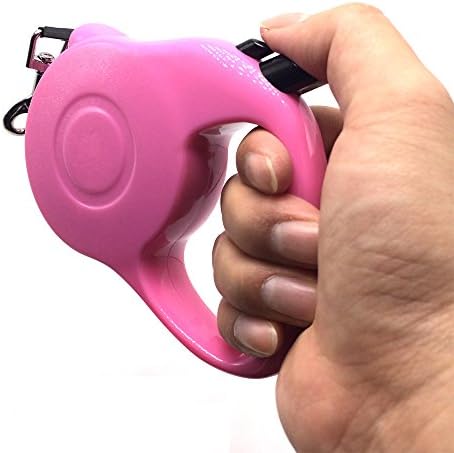 Retractable Dog Leash (Small, Pink) by Niubow