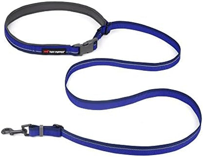 Tuff Pupper Hands Free Adjustable Length Dog Leash | Lightweight for Running Jogging Walking | Padded Waist Belt (24-50 inch) | Adjusts 3 to 6 Feet Length | Strong Ballistic Nylon w/Reflective Strips - Image 5