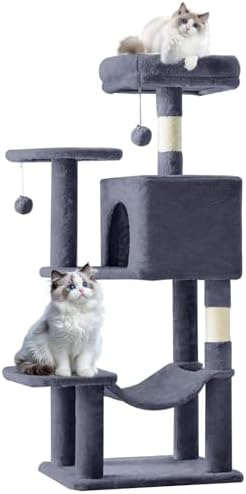 DUMOS 44 Inch Cat Tree Tower with Natural Sisal Scratching Posts by DumosLifestyle