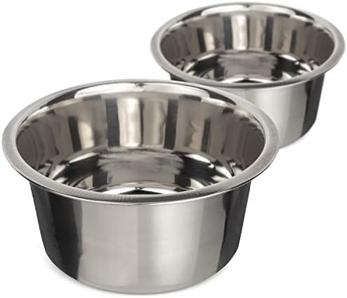 Neater Pet Brands 5 Cup (40 oz.) Stainless Steel Dog Bowls, Set of 2 Neater Feeder Replacement Bowls (Medium Deluxe Model), Dog Food Bowl & Water Bowl, Dishwasher Safe Metal Dish for Medium Dogs by NeaterPetBrands
