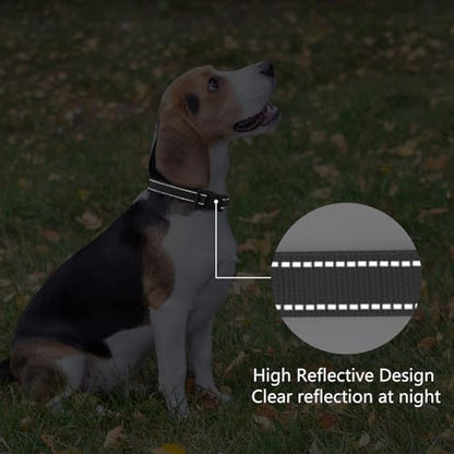 Reflective Dog Collar, Adjustable Nylon for Small Dogs, Black - Image 5