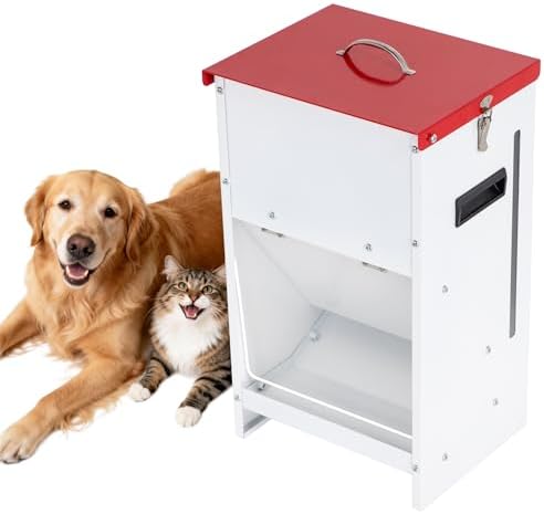 Automatic Dog Feeder - 25LBS Capacity Auto Gravity Dispenser by Eastrexon