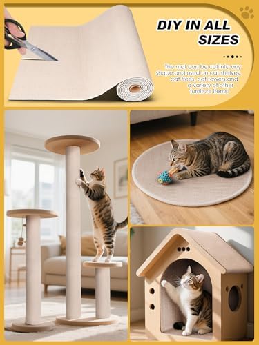 2PCS 39.4"x15.8" Cat Scratch Furniture Protector - Beige - Image 3