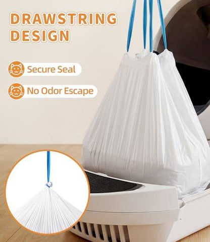 80 Count Cat Litter Bags Compatible with Automatic Litter Box Robot 3/4/5 - Image 6