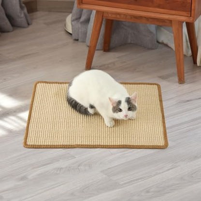 FUKUMARU Cat Scratcher Mat, 23.6 X 15.7 Inch Natural Sisal Cat Scratch Mat - Image 5