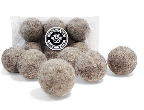 Wool Cat Toys, Felt Toy Balls, Gray, 6PCS by EarthtoneSolutions