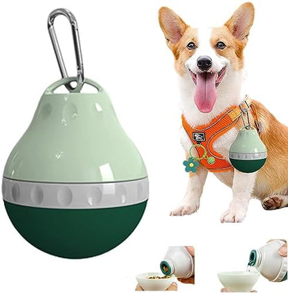 Dog Travel Water Bottle Detachable Bowl Leak Proof Portable ，Silicone Bottle Body，Collapsible and Suitable for Small Pets for Outdoor Walking, Hiking, Travel (Green2, 200ml2) by Unknown