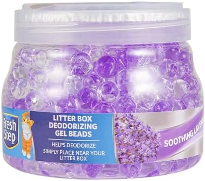 Fresh Step Litter Box Deodorizing Gel Beads, Lavender Scent, 12 Oz by FreshStep