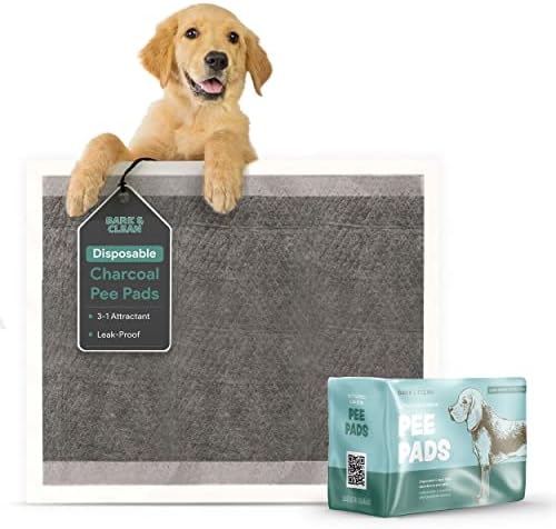 Disposable Puppy Pads Potty Training - 10 Activated Charcoal Pee Pads for Dogs with Attractant - Wee Wee Absorbent, Odor Neutralizer Dog Pads - Five Layered Pet Potty Pads - 36" x 36" by BarkClean