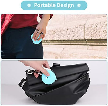 Retractable Dog Leash for Small and Medium Dogs up to 22lbs with 9.8ft Strong Nylon Tape, Hands Free, Portable and Lightweight Leash with Wrist Strap, One-Hand Brake, Tangle Free (Blue) - Image 4