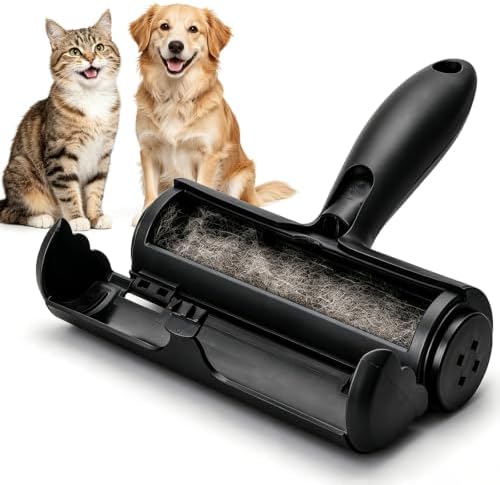 kissleaf Reusable Lint Roller, Portable, for Pet Hair on Couch & Car, Black by kisslaef