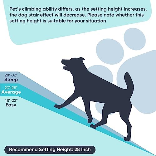 62 Inches Folding Dog Ramp for Cars Trucks SUVs Portable Pet Ramps for Large Dogs Non-Slip Stairs Step Ladder with Raised Siderails, Black - Image 7