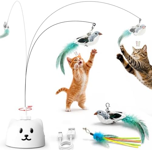CATPICK Automatic Interactive Cat Toy, Flying Bird Wand for Indoor Cats by Unknown