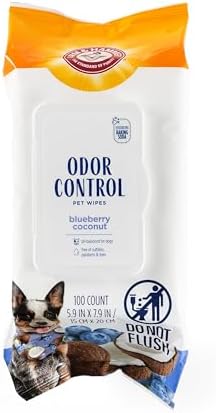 Arm & Hammer Odor Control Dog Wipes, Blueberry Coconut, 100 Count by ArmHammer