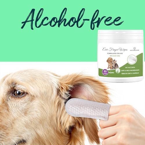 Natureland Dog and Cat Ear Finger Wipes, Large Otic Cleaning, 100 Count - Image 4