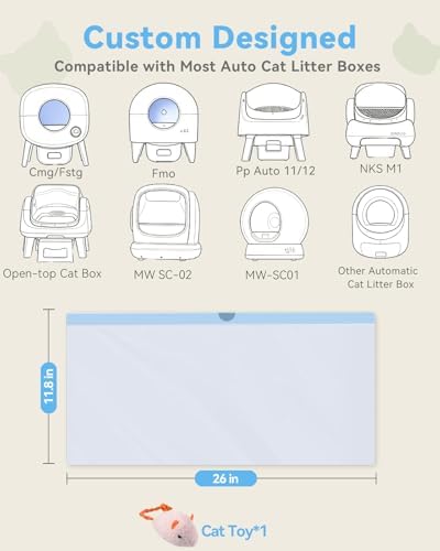150 Count Cat Litter Box Bags for Automatic Cat Litter Box with Drawstring - Image 2